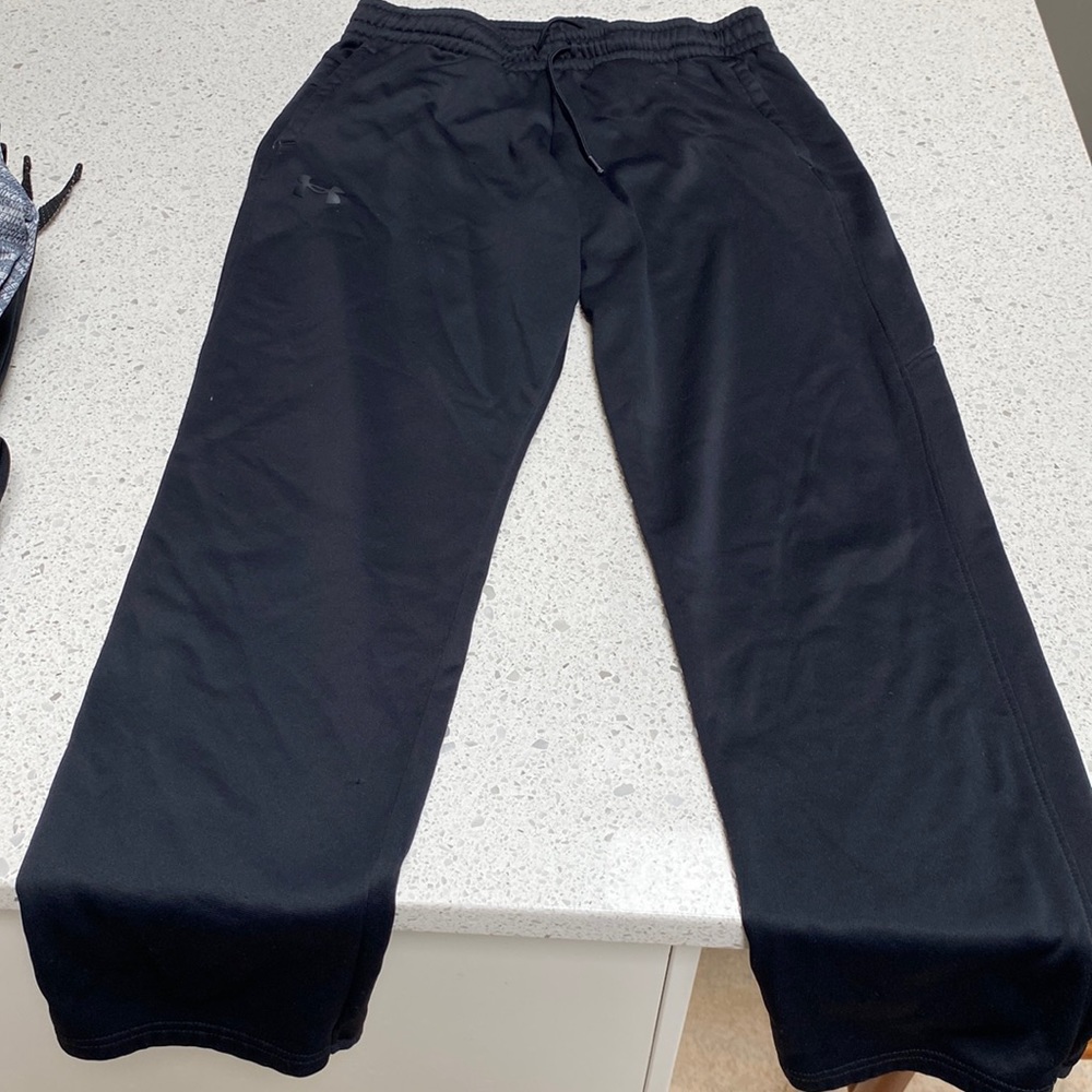 Under Armour- all black pants.